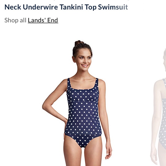 Lands End Tankini D-Cup Underwire - Picture 4 of 4